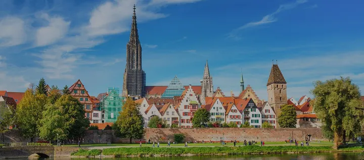 Ulmer Münster und Fischerviertel an der Donau