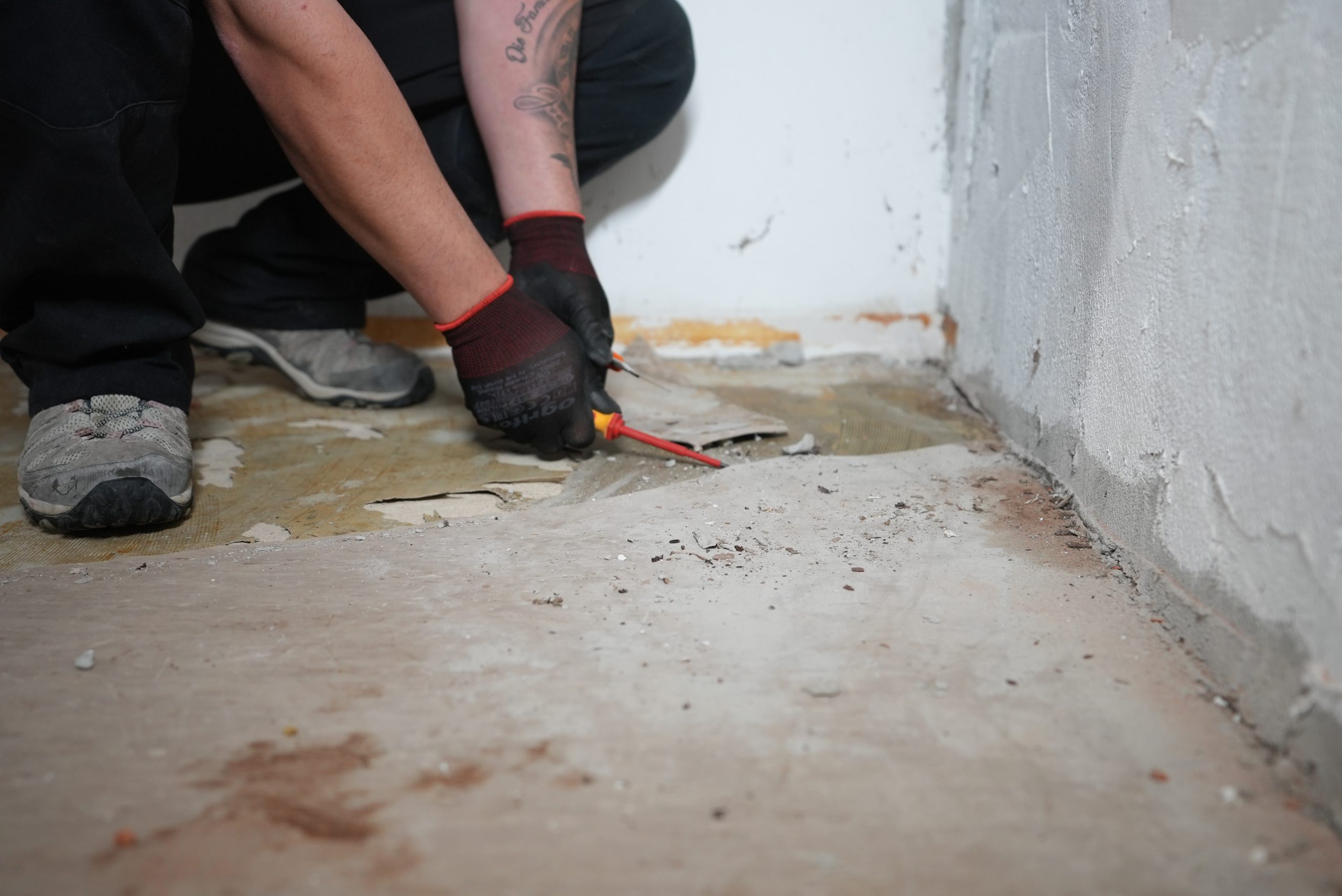 Bodenöffnung im Rahmen einer Komplettsanierung